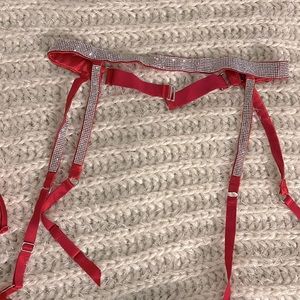VS shine strap garter belt S/M